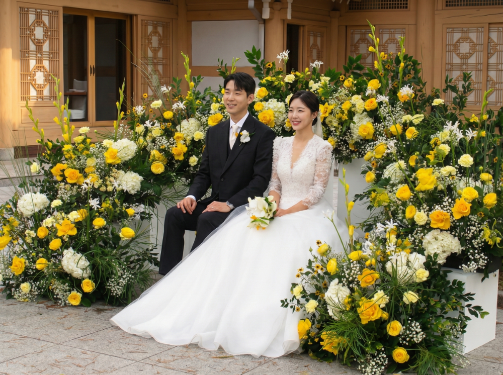 신부대기실 생화연출
